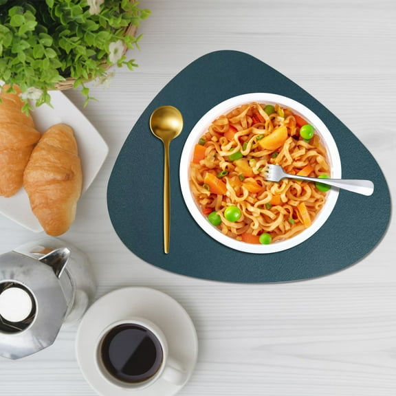 Guozer Insulated Pad, Cup Mats for Dining Table Coffee Table, Teardrop Shape Cup Pad Leather Cup Pad for Beverage Drink Beer Wine Glass Tea Home