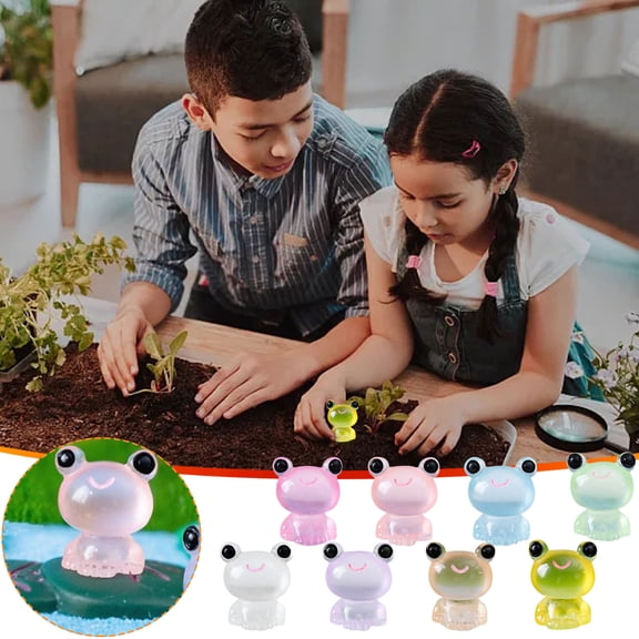 Guozer Luminous Resin Crafts 8PCS Glow-in-the-dark Fish Tank Decoration Resin Desktop Decoration Children's Bath Toys Glofish Tank Decorations