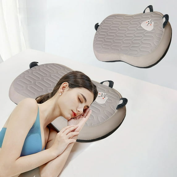 Guozer Neck Pillow for Neck Pain Relief Memory Foam Pillows Breathable Bed Pillow for Back Stomach Sleeper