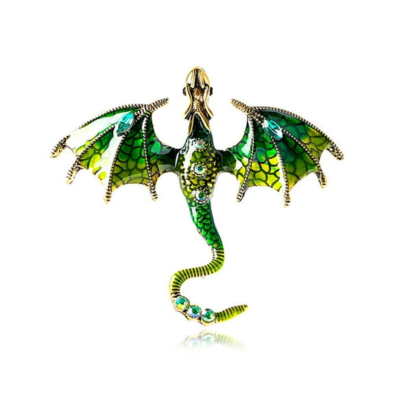 Guozer Retro Oil Dripping Dragon Style Brooch Personalized Coat Accessories Pin Jewelry