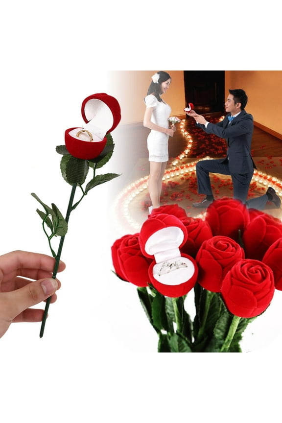 Rose Ring Box for Proposal Ring Box Wedding Day Engagement Ring Box Holiday Gift Box