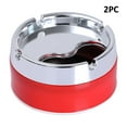 thumbnail image 1 of Guozer Round Windproof Ashtray 2PCS Stainless Steel Ashtray with Rotating Lid Outdoor Ashtray Stainless for Outdoor,Indoor,Home And Office, 1 of 1