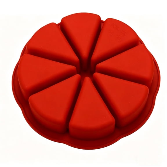 Guozer Silicone Scone Pan,8 Triangle Cavity Triangle Cake Pan Baking Mold for Pizza,Cheesecake,Cornbread