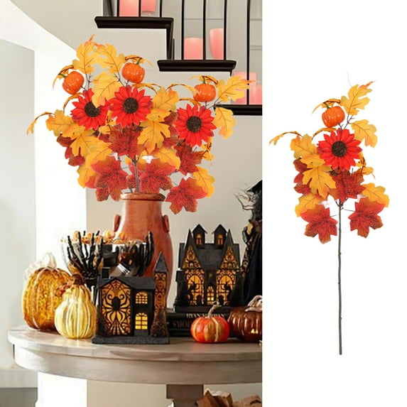 Guozer Simulation Maple Leaf for Indoor Fall Decoration Floral Centerpieces for Wedding Decor Floral Picks for Desk