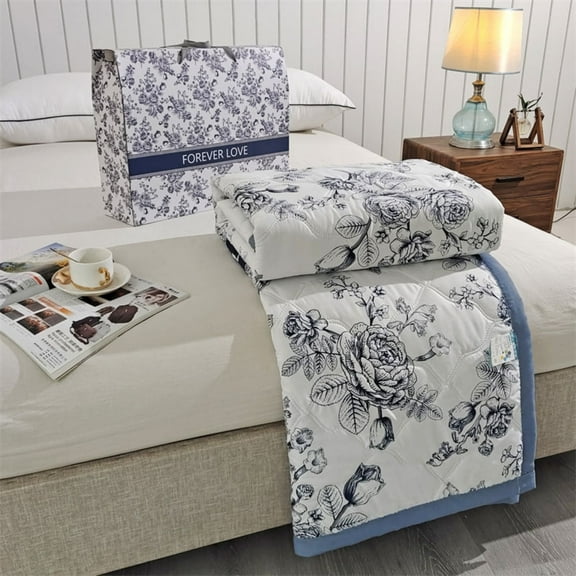 Guozer Sleeping Quilt for Summer Conditioning Quilt Cool Thin Blanket for Bedroom, Dormitory, Apartment 39.37x59.06In