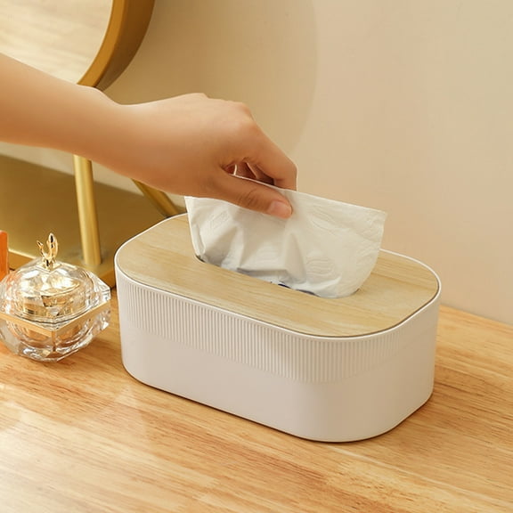 Guozer Tissue Box Cover Plastic Tissue Holder Countertop Tissue Storage Paper Organizer Dispenser for Kitchen, Bathroom, Toilet, Dresser, Bedroom