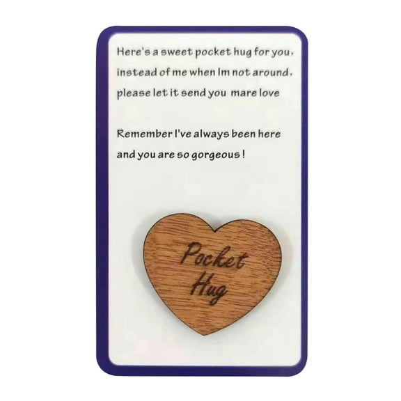 Guozer Wooden Pocket Gifts for Father's Day Pocket Hug Gift Care Gifts