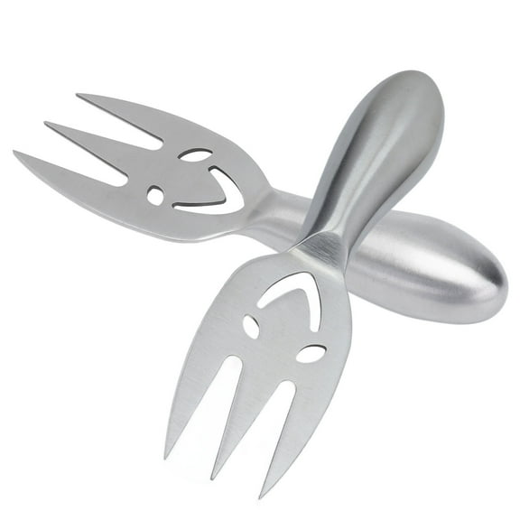 Gupbes Smiling Face Appetizer Forks,2 Pcs Cheese Forks Stainless Steel Smiling Face Cutlery Forks Kitchen Accessories For Adult Diet Tableware,Appetizer Forks