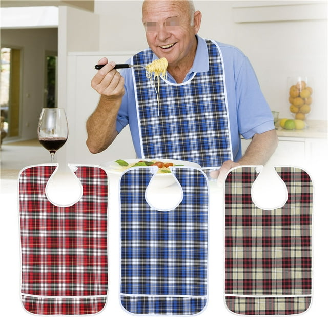 Gupbes Waterproof Bib,Clothing Protector Bib,3 Colors Waterproof Adult