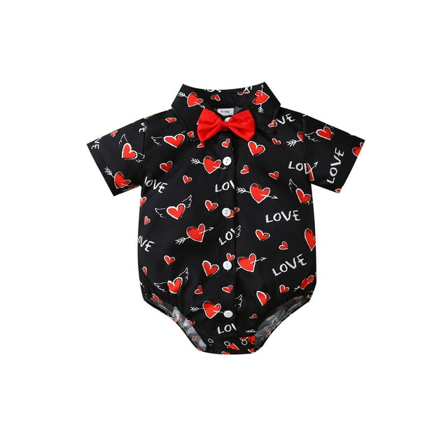 Gupgi 018M Baby Boy Valentine's Day Outfit Gentleman Bowtie Tuxedo
