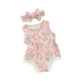 thumbnail image 1 of Gupgi 0-24M Baby Girls Rompers Flower Rabbit Bobbles Tassel Bodysuits Summer Easter Clothes Jumpsuits, 1 of 9
