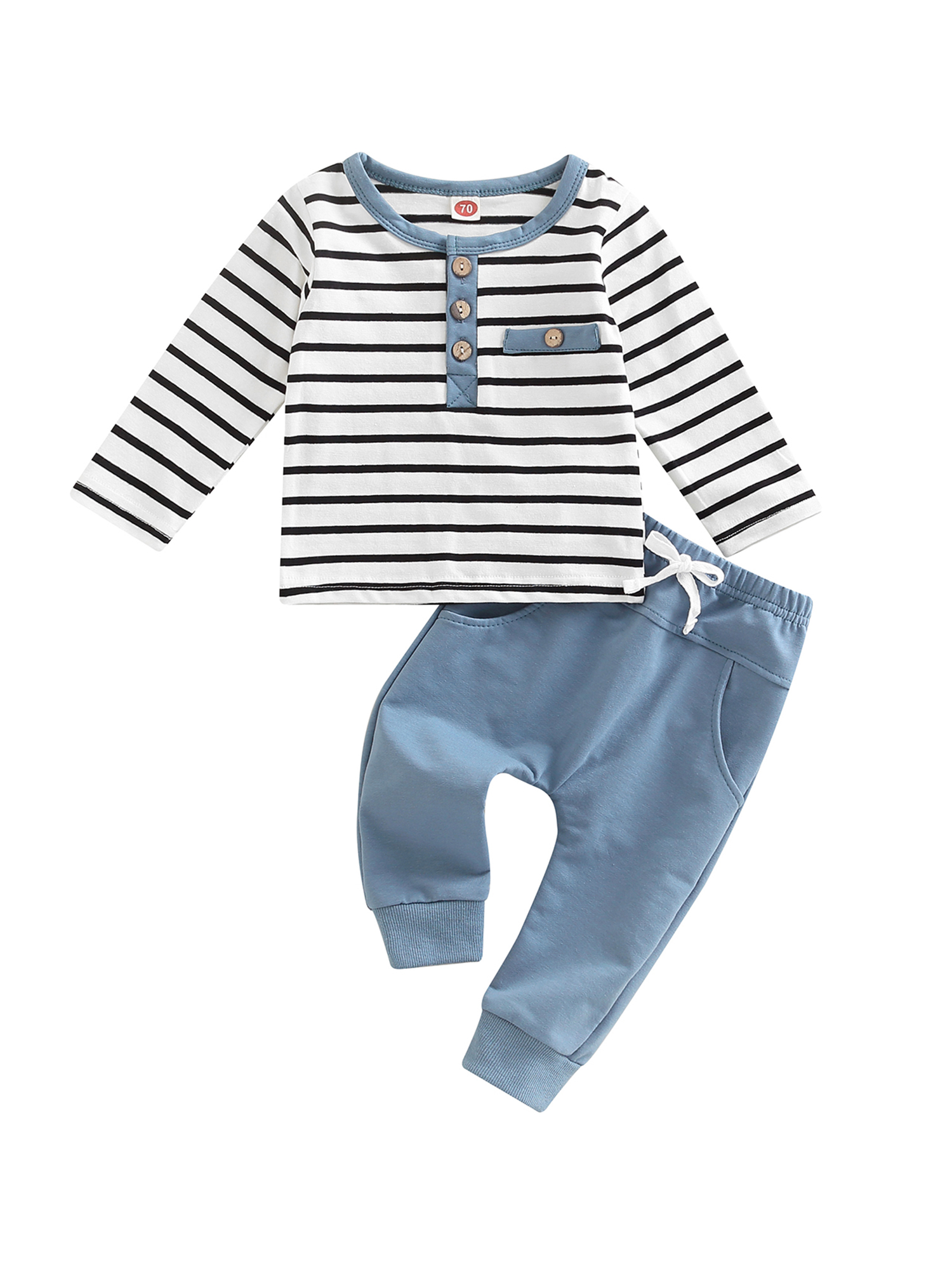 Cihngjj Newborn Baby Boy Little Brother Romper Set – Long Sleeve, Hat & Leggings Included
