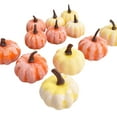 thumbnail image 1 of Gupgi 12 Pcs Halloween Pumpkin Decorations Small Artificial Foam Pumpkins Home Fall Harvest Decor Bowl Fillers, 1 of 8