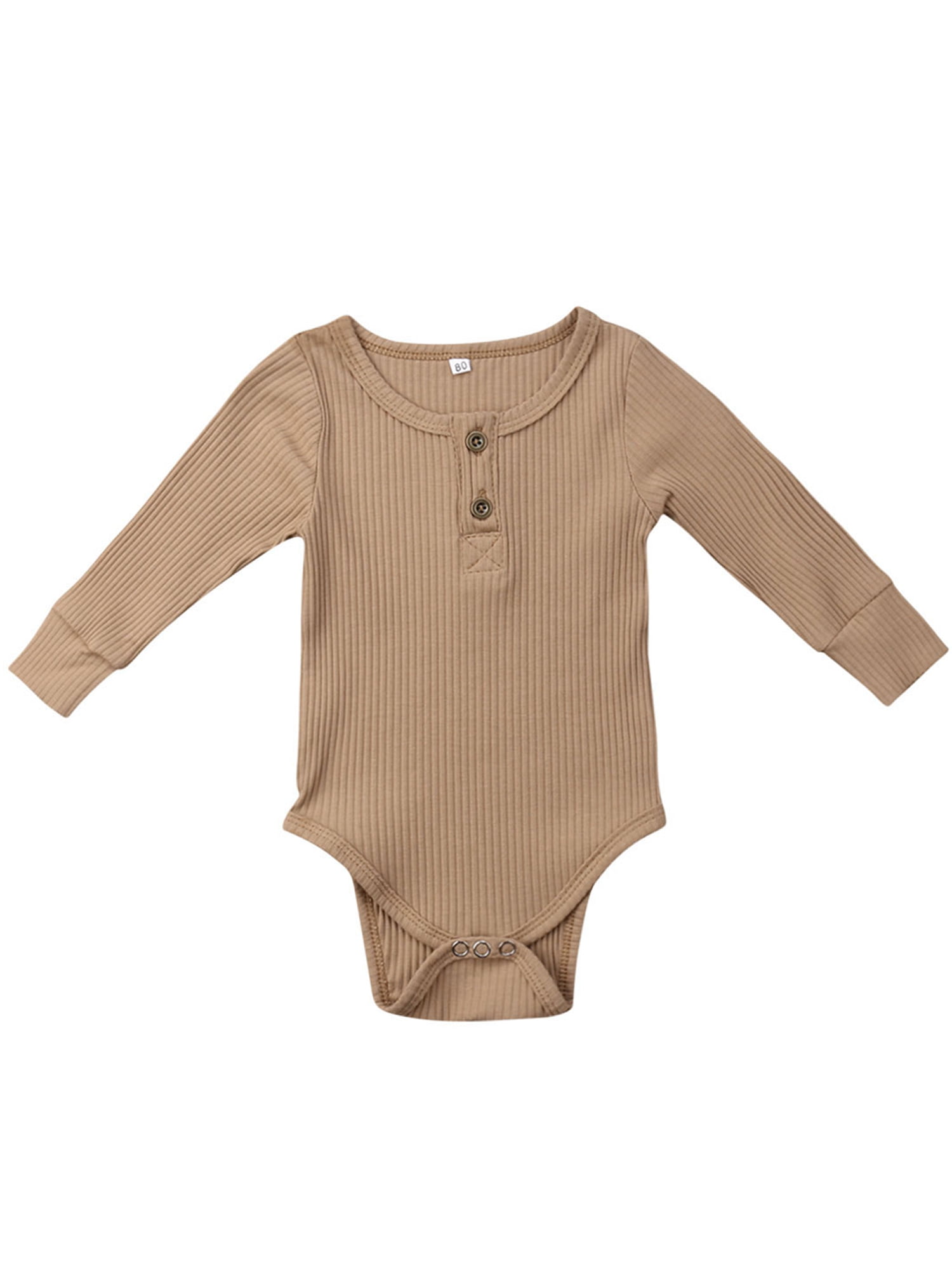 Gupgi Newborn Infant Long Sleeve Baby Boy Girl Romper Jumpsuit Clothes Outfits