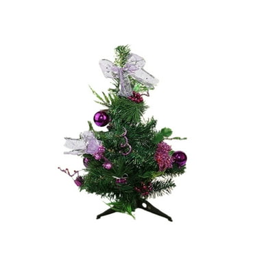 Gupgi Tabletop Christmas Tree Small Artificial Tree with Bows Balls Mini Faux Tree Desk Decor for Home Holiday Party