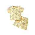 thumbnail image 1 of Gupgi Toddler Girls Summer Shorts Sets Short Sleeve Crewneck Bear Print Tops Shorts Sets, 1 of 9
