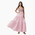 thumbnail image 1 of Gupgi Women Floral Boho Maxi Dress Tie Shoulder Spaghetti Strap Dress Flowy Tiered Long Dress Summer Beach Dress, 1 of 3