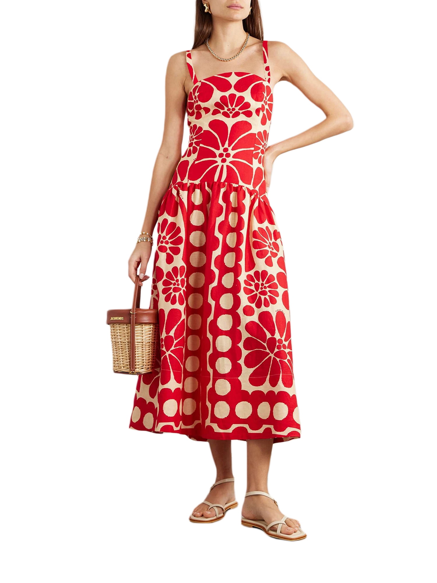 Spaghetti Strap Summer Floral Print Dress