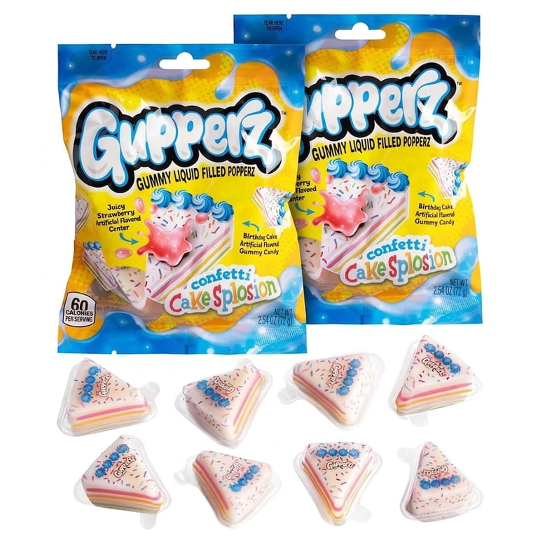 Gupperz Confetti Cake Explosion Gummy Liquid Filled Candy