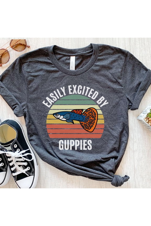 Guppy Shirt, Guppy Fish T-shirt, Guppy Aquarium Owner Gift, Pet Fish Tee, Fresh Water Tropical Fish Hobby Lover Gift Shirt, Guppies Tshirt