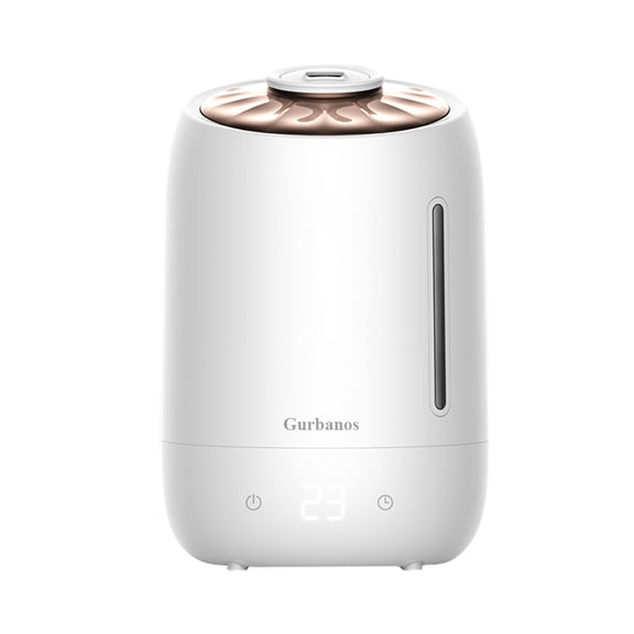 Gurbanos Humidifiers, Smart Control Air Humidity, Easy Clean Top Fill Large Tank, White