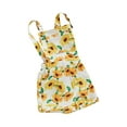 thumbnail image 1 of Gureui Baby Girl Summer Overalls Sleeveless Square Neck Sunflower Print Jumpsuit Shorts Kids Rompers, 1 of 9