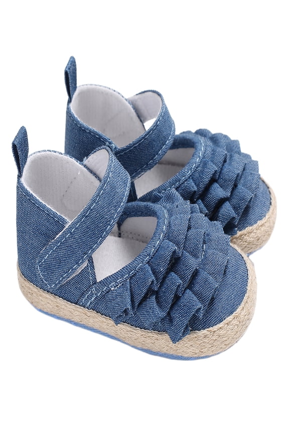 Infant Newborn Baby Girl Elegant Bow Anti-slip Crib Shoes Floral Ruffles Bowknot Shoes Cute Sneaker