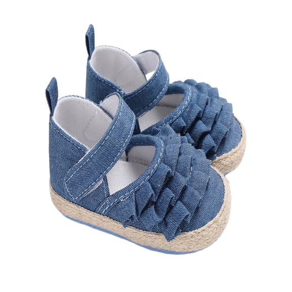 Gureui Infant Newborn Baby Girl Elegant Bow Anti-slip Crib Shoes Floral Ruffles Bowknot Shoes Cute Sneaker