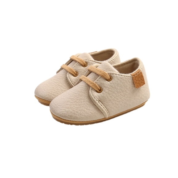 Gureui Kids Baby Boys Girls Lace Up Sneakers, Autumn Soft Sole Infant Moccasins, Newborn Anti-slip First Walkers Shoes