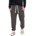 thumbnail image 1 of Gureui Men Fashion Wild Fleece Sweatpants Solid Color Drawstring Elastic Waist Sports Trousers Autumn Winter Casual Loose Pants, 1 of 4