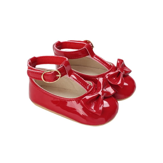 Gureui Toddler Infant Baby Girls Anti-slip Shoes,Hollow-out Solid Color First Walking Shoes with Bow