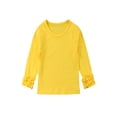 thumbnail image 1 of Gureui Toddler Infant Baby Girls Soft Cotton T-shirt Long Sleeve Round Neck Solid Color Casual Spring Autumn Ruffles Tops,6M-5Y, 1 of 6