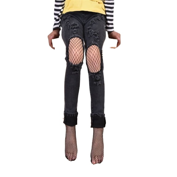 Gureui Toddler Kids Baby Girls Fishnet Stockings Different Mesh Widths Hollow Out Tights Stockings Pantyhose Footed Net Leggings