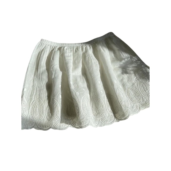 Gureui Women Lace Sheer Extender Skirt Adjustable Layered Top Lower Sweep Skirt Half Slips Plus Size Fake Hemline Underskirt Mini Skirt