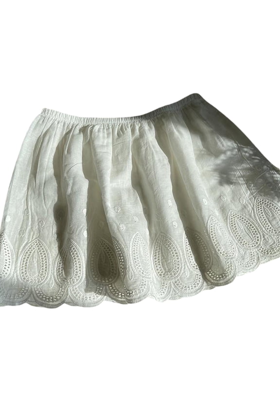 Women Lace Sheer Extender Skirt Adjustable Layered Top Lower Sweep Skirt Half Slips Plus Size Fake Hemline Underskirt Mini Skirt