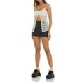 thumbnail image 1 of Gureui Women Summer Lace Slim Cami Tops Front Mini Bowknot Spaghetti Strap Vest Slit Hem Camisole, 1 of 8