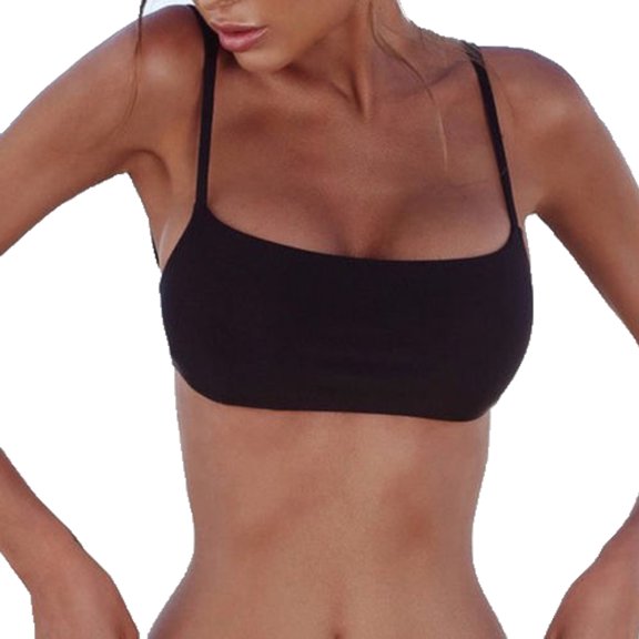 Gureui Women Unpadded Bikini Top Sexy Pure Color Swimwear Women Bathing Suit Women Swimming Top Monokini Crop Top New Only Top