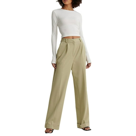 Gureui Women's Spring Autumn Slim Knitwear Solid Color Long Sleeve Backless Tie Up Tops