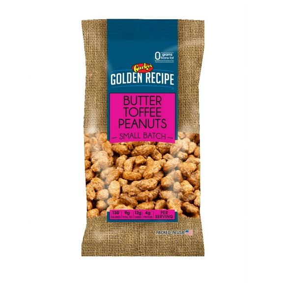 Gurley's Golden Recipe Butter Toffee Peanuts, Sweet & Salty, 5.5 oz (Pack of 8)