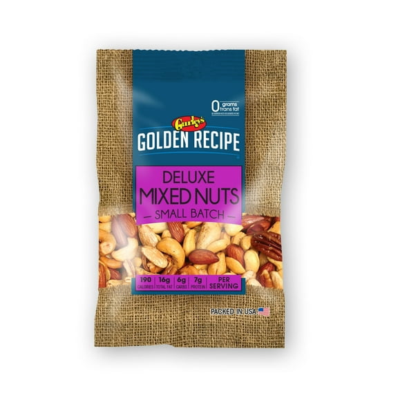 Gurley's Golden Recipe Deluxe Mixed Nuts, Assorted Premium Blend, 2.75 oz (Pack of 8)