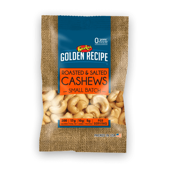 Gurley's Golden Recipe Fancy Whole Cashews, Rich & Creamy, 2.75 oz (Pack of 8)