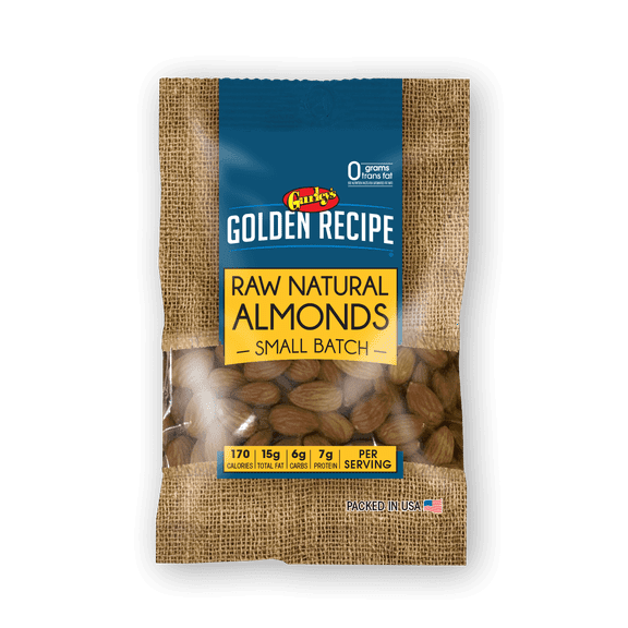 Gurley's Golden Recipe Raw Almonds, Crunchy, Low-Carb, 2.75 oz