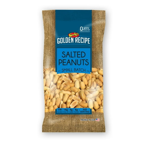 Gurley's Golden Recipe Roasted Salted Peanuts, Crunchy Snack, 6.5 oz