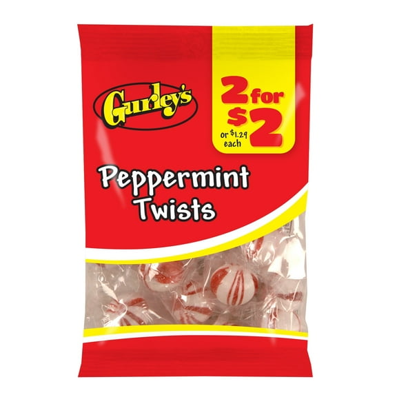 Gurley's Peppermint Twists, Classic Minty Fresh Hard Candy (Pack of 12)