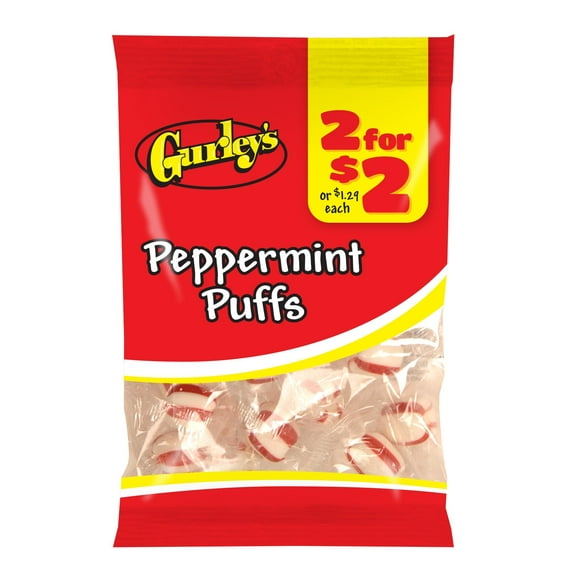 Gurley's Soft Peppermint Puffs, Melt-in-Your-Mouth Mint Candy (Pack of 12)