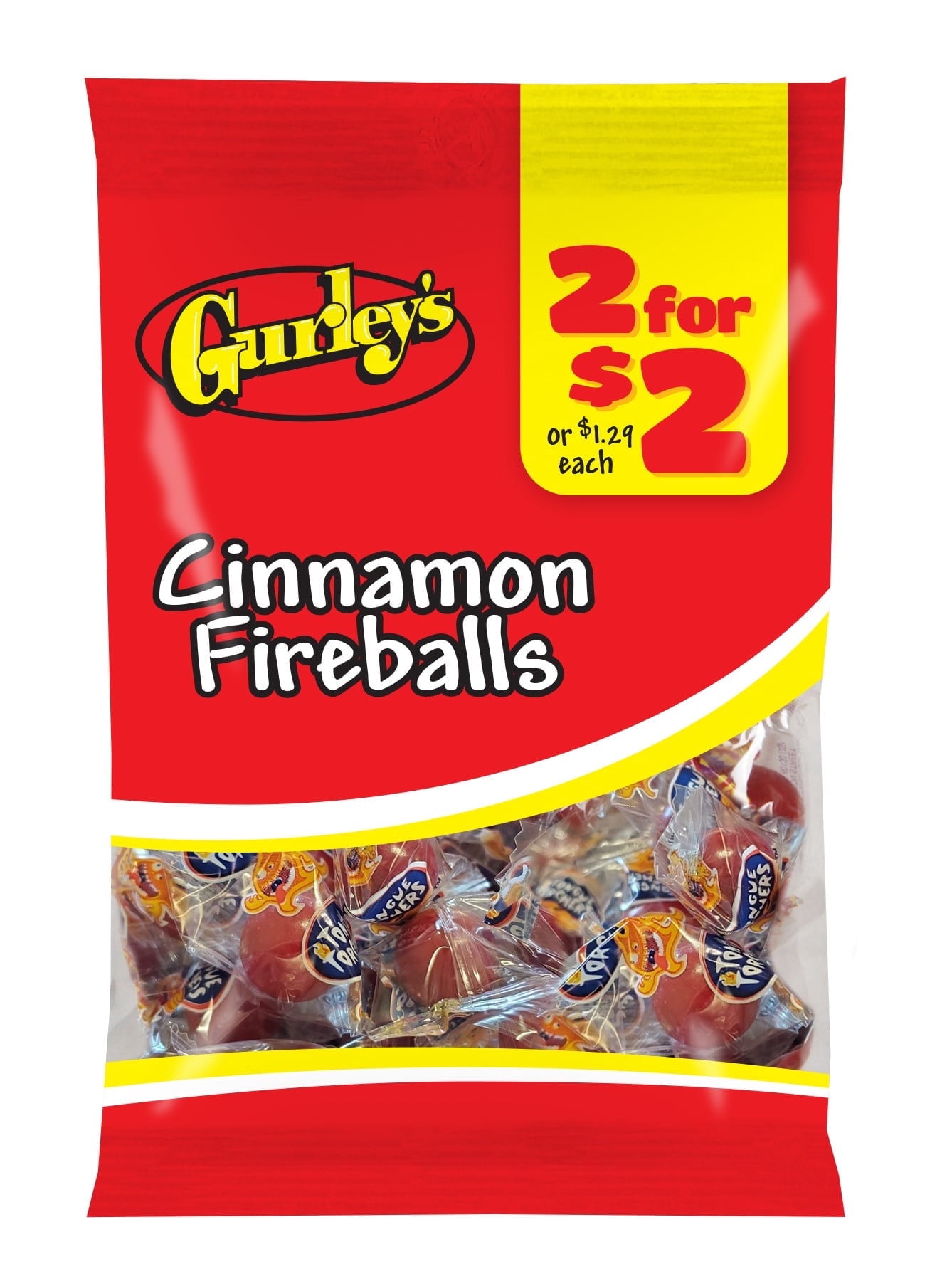 Gurley's Spicy Cinnamon Hard Candy, Atomic Fireballs, Long-Lasting Flavor (Pack of 12)
