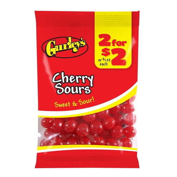Gurley's Tangy Cherry Sours, Sour Chewy Candy, Bursting with Flavor (Pack of 12)