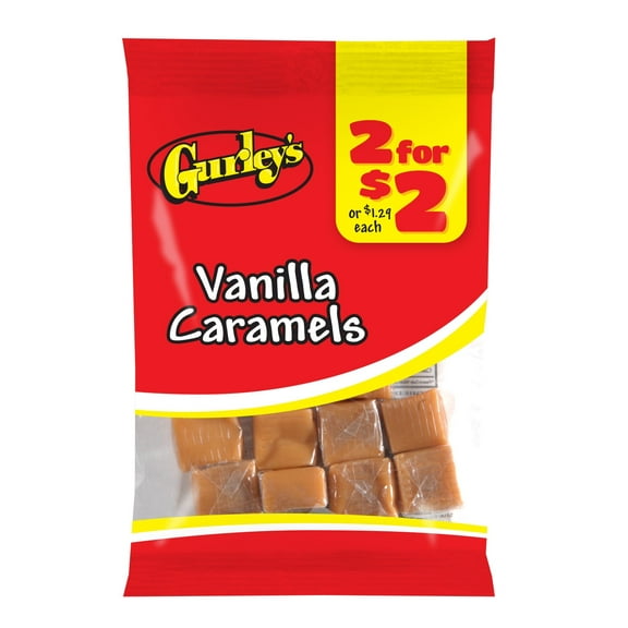 Gurley's Vanilla Caramels, Creamy Soft Caramel Candy, Rich Flavor (Pack of 12)