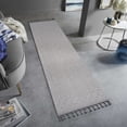 thumbnail image 1 of Guros Collection 2'x8' White Geometric Runner Rug - Stain Resistant Polypropylene for Indoor/Outdoor Entryway, Hallway, Kitchen, Pet-Friendly, Durable, Medium Pile, Latex-Free Cotton Backing, 1 of 7