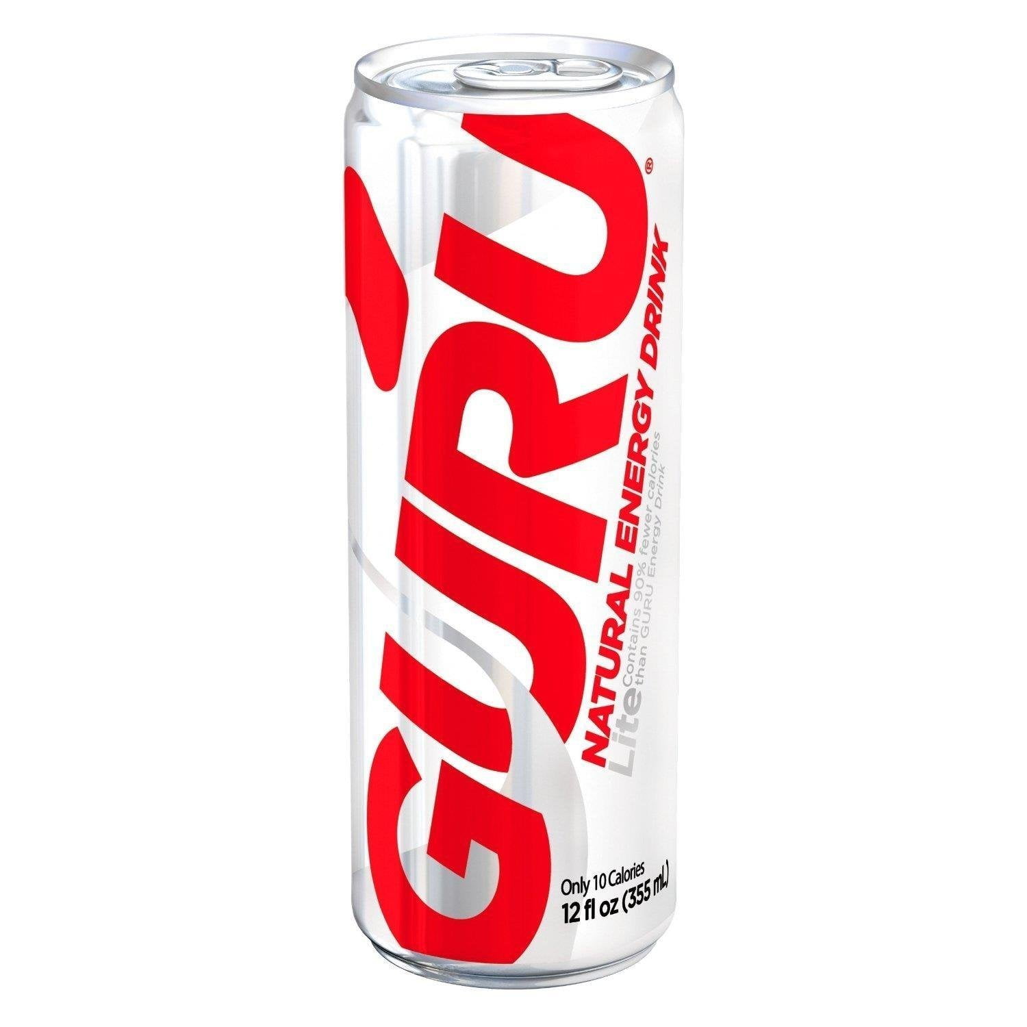 Guru Natural Energy Drink Lite, 12 Ounce (Pack of 12)